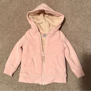 Carters Cozy Pink fleece lined Kids Hoodie